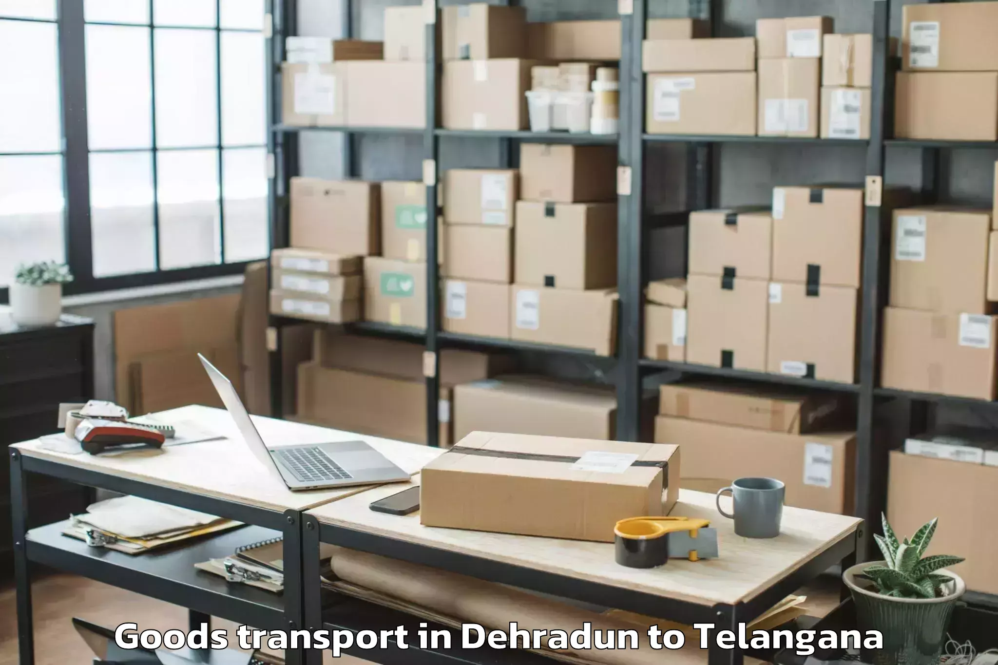 Professional Dehradun to Mella Cheruvu Goods Transport